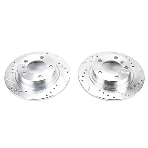 Power Stop Rear EBR1412XPR Drilled and Slotted Rotor Pair For Mini Cooper Countryman 2011-2016, Mini Cooper Paceman 2013-2016 [Model Specific]
