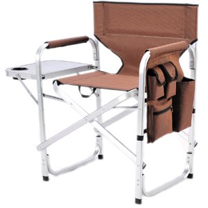 Camping Stylish SL1204BRN SL1204BROWN Full Back Folding Director's Chair