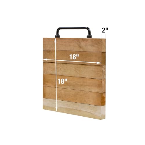 Buyers Products Hardwood OP18X18 Outrigger Pad, 18 X 18 X 2 Inch Thick, Crane Pad w/Floating Design to Help Avoid Cracking and Breaking, Improved Easy Grip Handle, Prevent Jack Sinking