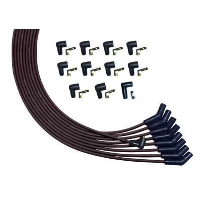 Ultra Series Moroso Universal V8 Black Spark Plug Wires, 135 Degree Plug Ends, Non HEI Distributor