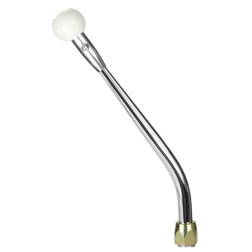 Fm Shifter Lokar Performance Products Gm Th400 Chrome 12" Single Bend Lever Muscle Car White Knob