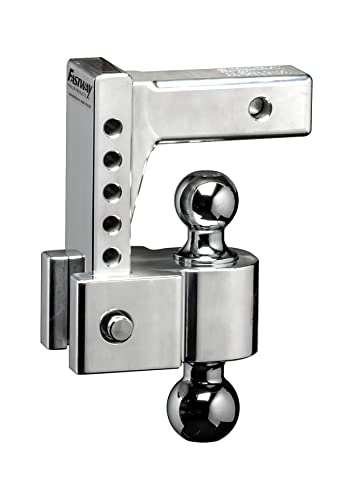 Fastway 42-00-2600 Flash E Series Adjustable Aluminum Ball Mount with 6 Inch Drop, 2 Inch Shank, and Chrome Plated Balls