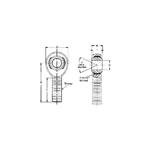 Male QA1 AML-12 Rod End