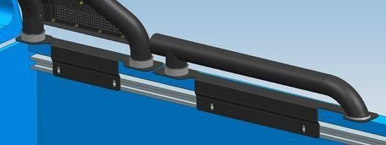 Gladiator Roll Bar Black Incl. Set of 5.3" Dia.Led Lights w/Black Trim Rings Modular Black Compatible with 2005-2021 Nissan Frontier-GLRB-05B-PLFB