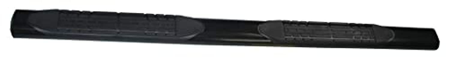 4 Inch TrailFX A1549B Oval Straight Nerf Bars Side Steps with Step Pads Gloss Black Powder-Coated Steel, Welded End Caps, Rocker Panel Mount, Slip-Resistant, Fits 2019–2023 Ford Ranger, Set of 2