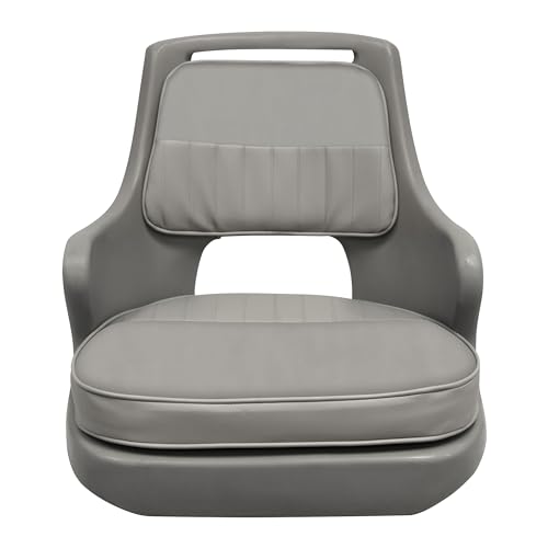 8WD015-3-717 Wise Standard Compact Pilot Chair with Cushions and Mounting Plate, Grey/Grey