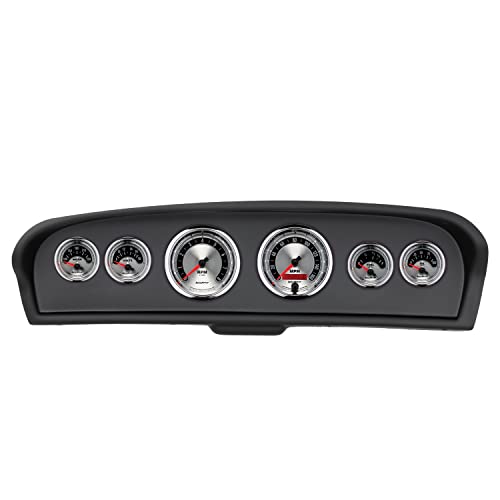 AutoMeter Dash Kit Direct Fit, Ford Truck 61-66, Tach/Mph/Fuel/Oilp/Wtmp/Volt, American Muscle (2144-01)