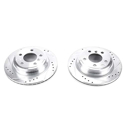 Rear Power Stop EBR1442XPR Drilled and Slotted Evolution Rotor Pair