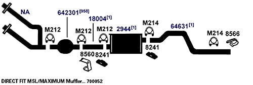 Exhaust Muffler AP Exhaust Products 2944