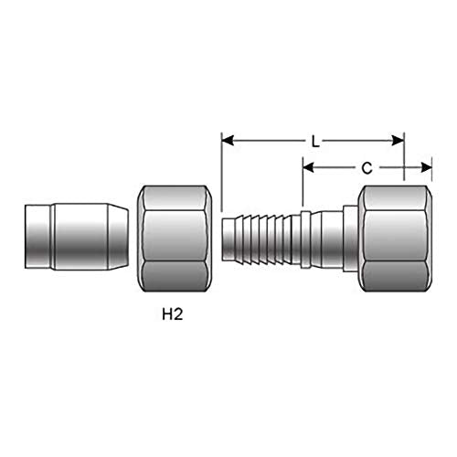 Gates GlobalSpiral G40170-1010B Coupling for 4-Spiral Hose Ferrule