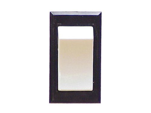 Sierra International RK40140W Off-On Non-Corrosive SPST Rocker Switch with Actuator & Face Plate, White/Black