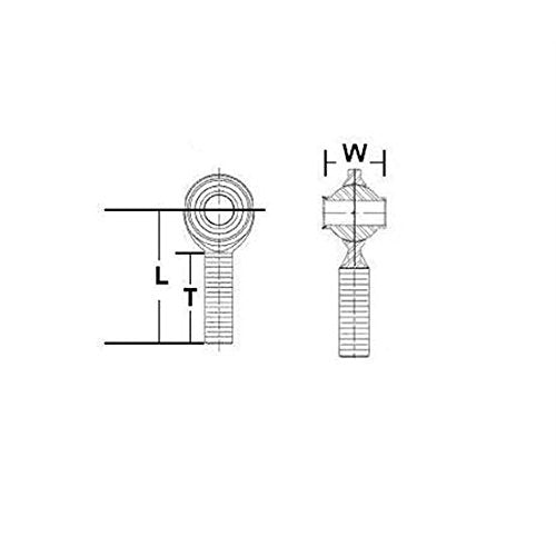 QA1 Joint Rod End PCYMR10-12T (5/8in x 3/4in RH High Misalignment)