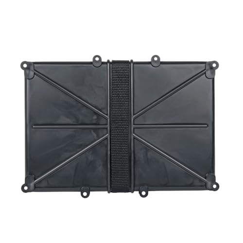 Narrow Battery Tray Holder T-H Marine with Poly Strap – Space Saving NMMA Certified Battery Tray with Recessed Mounting Wells for Marine, RV, and Trolling Motor Installations – Group 24, 10-5/8" x 7"