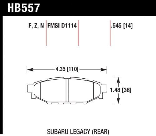 Performance Hawk HB557Z.545 Ceramic Street Brake Pads
