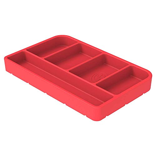 S&B Flexible Non-Slip Silicone Tool Tray | Tool Mat | Tool Organizer | Tool Holder (Small, Pink, 80-1003S)