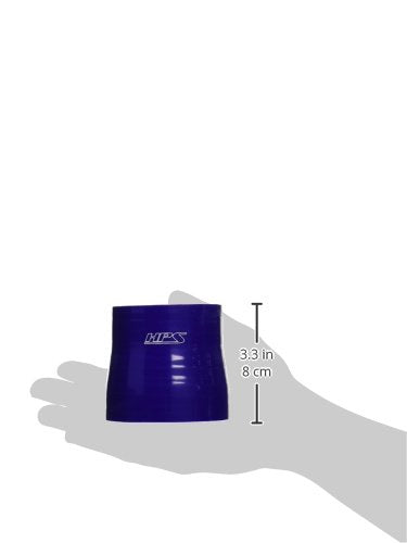 HPS Silicone HTSR-262-300-BLUE High Temperature 4-ply Reinforced Reducer Coupler Hose, 50 PSI Maximum Pressure, 3" Length, 2-5/8" > 3" ID, Blue