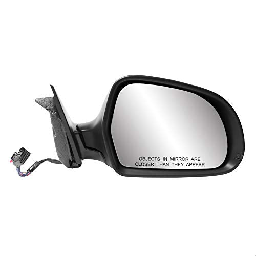 Side Passenger Mirror for AUDI A3, 5DR, USA (textured black w/PTM cover, w/turn signal, power folding), w/o dimming, R, HP