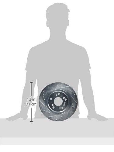 Front Power Stop JBR991XPR Drilled & Slotted Evolution Rotor Pair