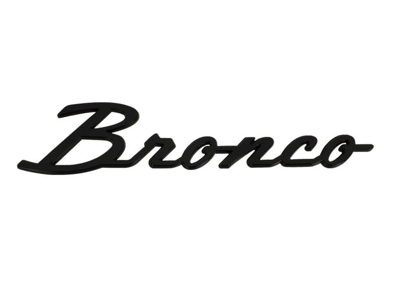 2021+ Ford Performance 'Bronco' Script Fender Emblem Kit - Gloss Black