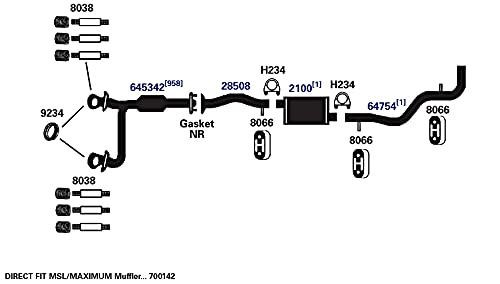 Exhaust Muffler AP Exhaust Products 700142