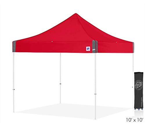 E-Z UP Instant Shelter Eclipse Canopy, 10' x 10', White Steel Frame and Professional Grade Punch Top