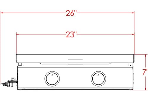 23" Suburban Signature RV Griddle with Quick Connect and 1 lb. Bottle Adapter - Compact Stowable Design, 20% Hotter Than Comparable Units, CSA Certified for RV Outdoor Use (4063A)