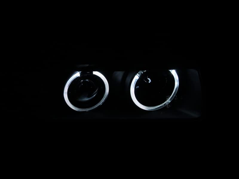 Projector Headlight Set ANZO USA w/LED Halo-Black 121325
