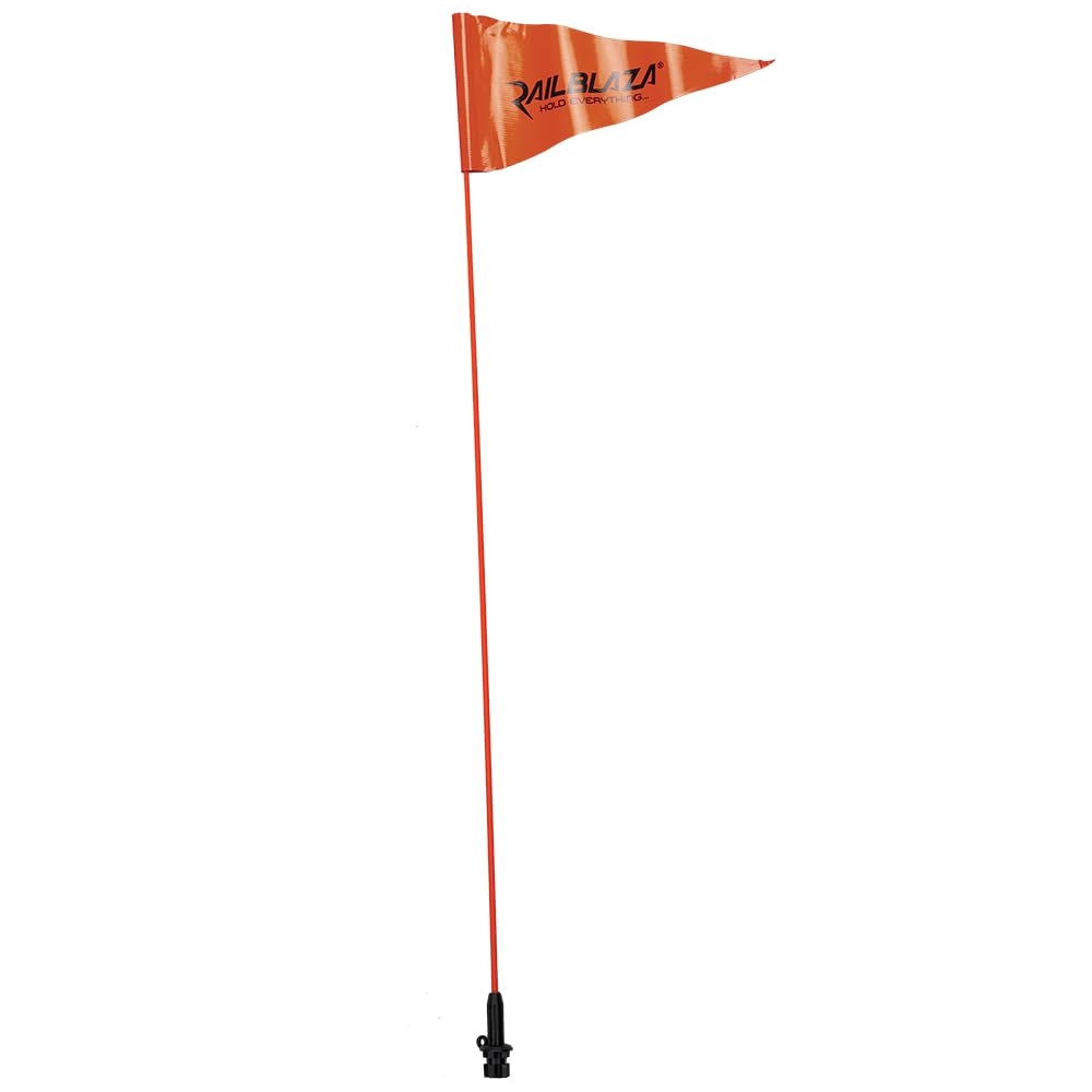RAILBLAZA Whip Flag - Corrosion Resistant, Lightweight Safety Flags with Pole for Bikes, Kayaks, Boats - Compatible with Railblaza Starport, Ideal for Kayak Anglers, Offroad & DIY Enthusiasts