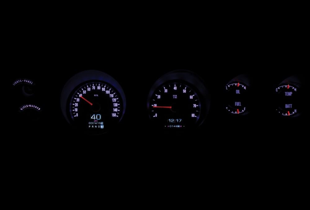 Dakota Digital Retrotech Gauge Instrument System RTX-71D-CHG-X Compatible with 1971-74 B-Body Rallye: Plymouth GTX, Road Runner and Dodge Charger, and 1971 Super Bee