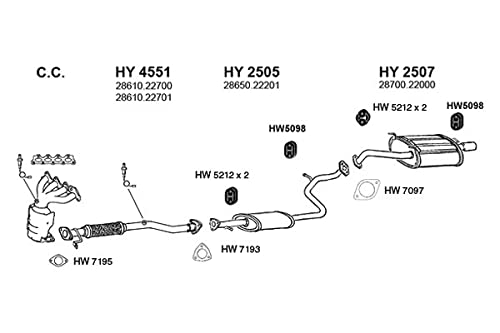 HY2507 Ansa Exhaust Muffler