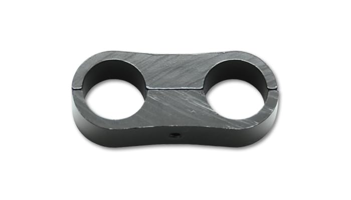Hose Separators Vibrant Power 20626, dual 1-3/16 in. I.D. (30mm I.D.) holes, Billet Aluminum, Black Anodized, each