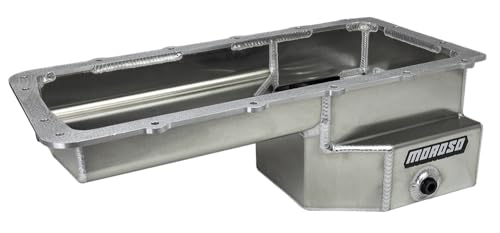 Moroso Aluminum Drag Race Oil Pan 20580, Fits 5.0 Ford Coyote Engine, Use w/External Wet Sump Oil Pump, #16AN Pick Up