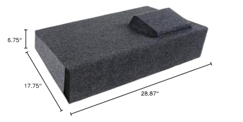Single Bbox Vented 12 Inch Subwoofer Box - Premium Subwoofer Box Improves Audio Quality, Sound & Bass - Fits 2007 & up Chevrolet/GMC Silverado/Sierra Crew Cab - Car Subwoofer Boxes & Enclosures