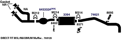 Exhaust Muffler AP Exhaust Products 3394
