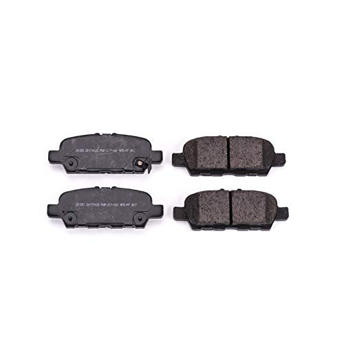 Power Stop Z16 Rear Ceramic Brake Pads, 16-1393, OE Brake Pads For EX35, FX35, INFINITI, Q50, Q60, Q70, Q70L, QX50, QX60, QX70, 370Z, LEAF, Maxima, Rogue, Rogue Sport, Sen, Niss [Model Specific]