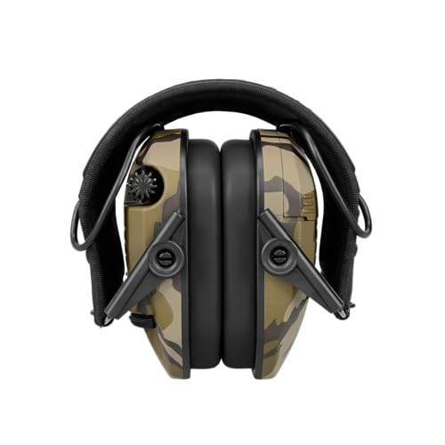 Walker's Razor Slim Ultra Low Profile Compact Design Adjustable Hearing Protection Range Shooting Hunting Electronic Earmuffs, Mossy Oak Bottomlands
