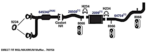 Exhaust Muffler AP Exhaust Products 2099