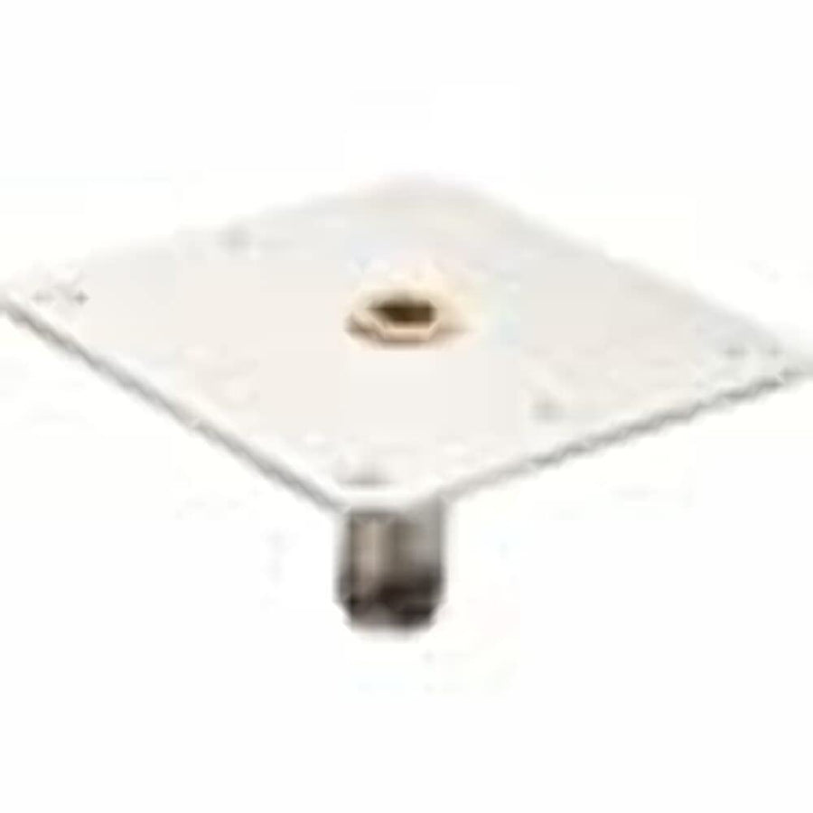 Attwood 6773-T Lock'N-Pin Stainless Steel Base Plate, Bronze Bushing - 7" x 7", Threaded Bushing