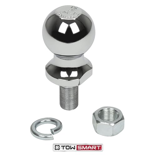 Class II TOWSMART Chrome Trailer Hitch Ball, 3,500 lb., 2 in. Ball Diameter, 3/4 in. x 1-1/2 in. Shank