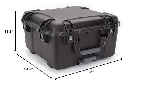 Waterproof Nanuk 968 Hard Case with Wheels and Foam Insert - Black
