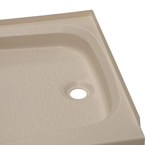 24" x 36" Lippert Replacement Parchment Shower Pan with Right Drain for RVs, Travel Trailers, 5th Wheels, and Motorhomes - 209496