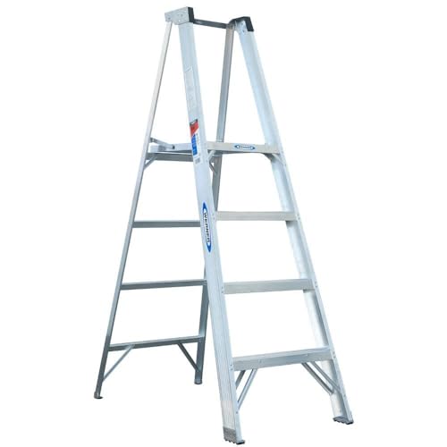 Aluminum Platform Ladder Werner P374, 6-Foot 300-Pound Duty Rating