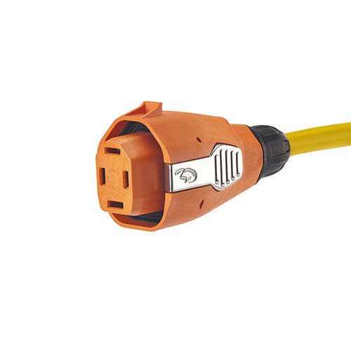 SmartPlug 32 Amp BF32 230V Female Cord End Connector, Non-Metallic Orange Shore Power Plug for Boats & RVs – Weatherproof, Locking, Overheat Saf