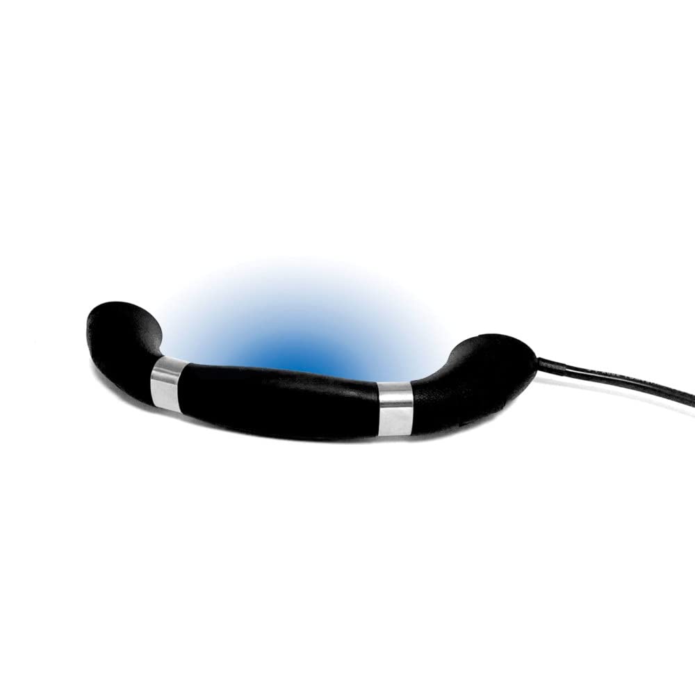 T-H Marine Soft-Molded LED-GHBSS-B-DP Grab Handle with Stainless Steel Rings - Black with Blue LED