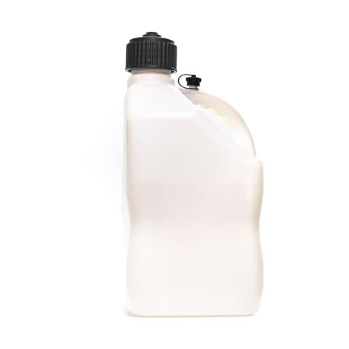 5.5 Gallon VP Racing Motorsport Jug with Contoured Handle, Multipurpose Cap and Rubber Gaskets, White (1 Pack)