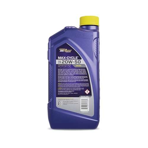 Max-Cycle Royal Purple 20W-50 High Performance Synthetic Motorcycle Oil - 1 Quart, (Case of 6)