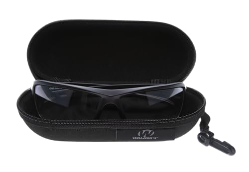 Walker's Full Frame IKON Forge Shooting Glasses | Impact-Resistant Non-Slip Frame Hunting Shooting Eyesight Protection Glasses, Microfiber Lens Cloth & Carry Case Included, Clear