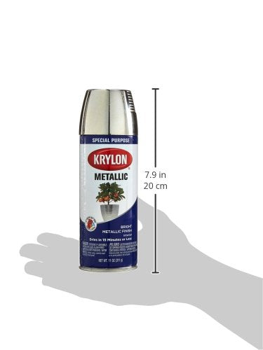 Krylon Metallic Spray Paint K1404, Chrome Aluminum 11 Ounce (Pack of 1)