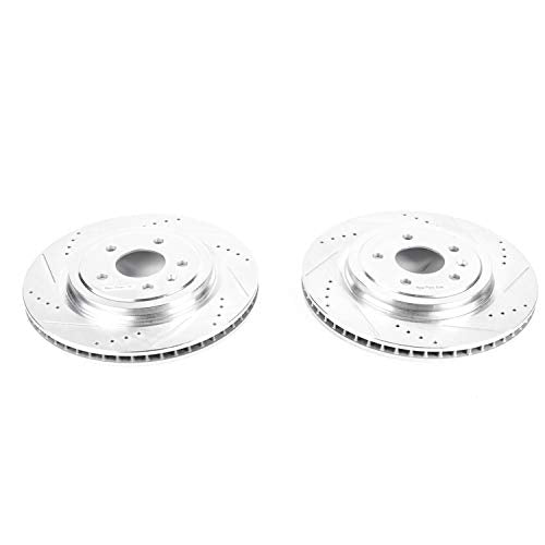 Rear Power Stop AR82172XPR Drilled & Slotted Evolution Rotor Pair For Chevrolet Corvette 2014-2019 [Model Specific]