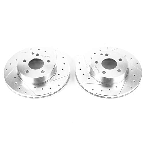 Power Stop EBR1626XPR Evolution Performance Front Drilled, Slotted & Plated Brake Rotor Pair For Mercedes-Benz C250 2012-2016, Mercedes-Benz C300 2008-2012 [Model Specific]